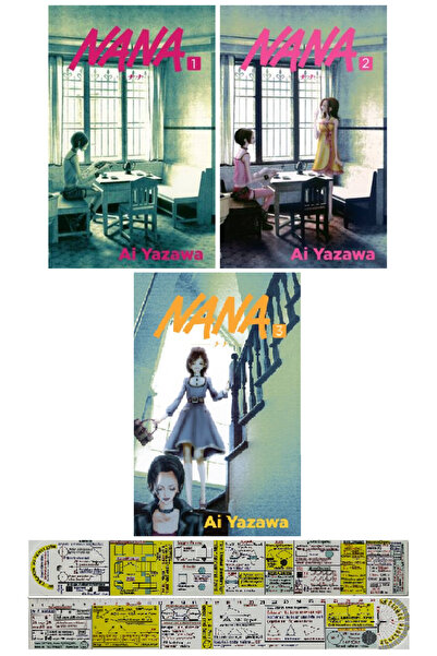 Marmara Çizgi Yayınları Nana 1-2-3. Ciltler Manga Seti + Mat. Öğreten Cetvel