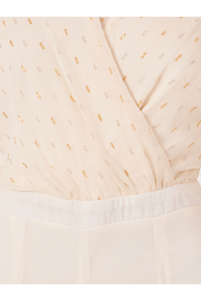 Styli Textured Dobby V-Neck Jumpsuit