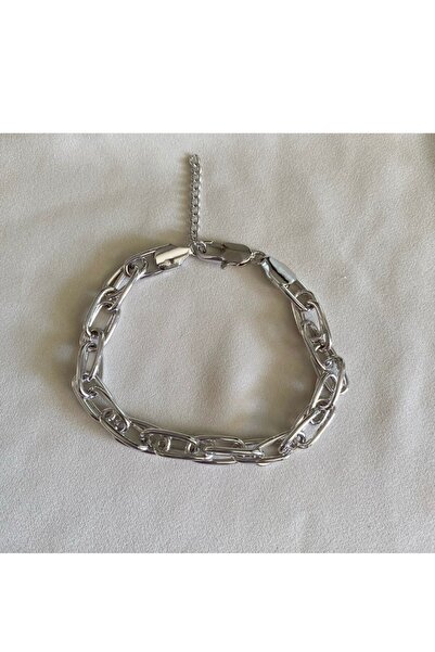 gaila design Gümüş Rengi Ataç Zincir Bileklik