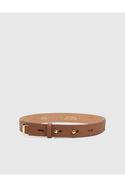 İLVİ Edinet Women's Belt Tan Genuine Floater Leather