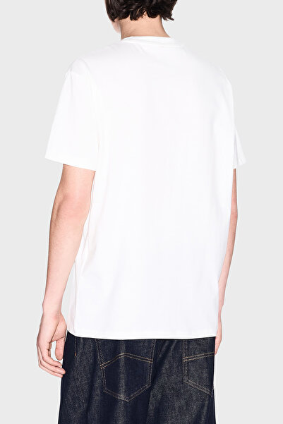 Armani Exchange Armani Exchage 100% βαμβακερό κανονικό μπλουζάκι με λογότυπο με λαιμόκοψη Ανδρικό T SHIRT XM 000539 AF10362