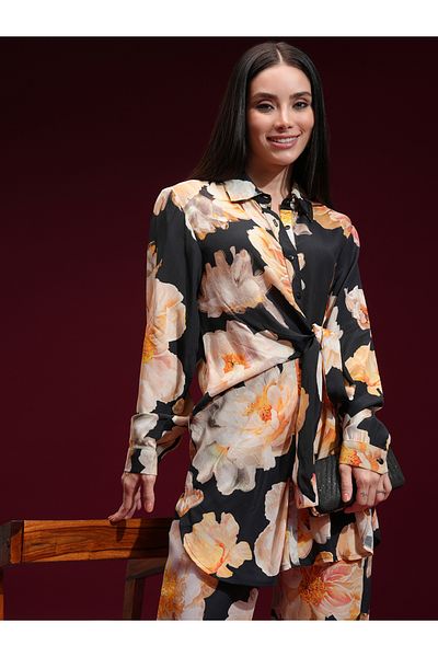 Vishudh By Styli Floral Printed Long Sleeves Shirt and Trousers Co-Ords