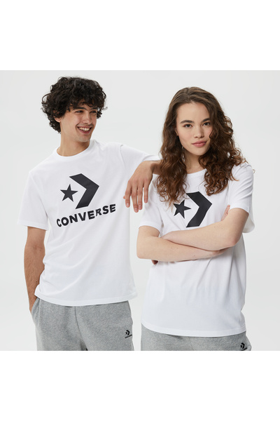 Converse Go-To Star Chevron Logo Unisex Beyaz T-Shirt