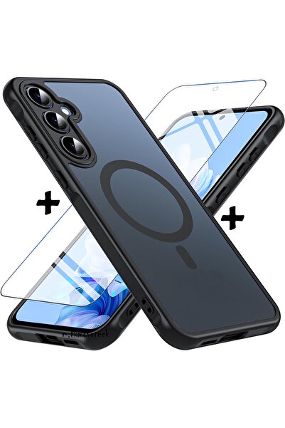 m.tk moveteck Samsung Galaxy A56 Kılıf Mat Magsafe Şarj Özellikli Renkli Yumu...