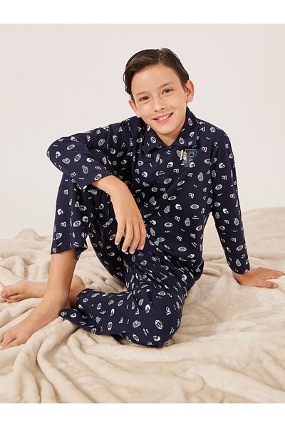 Styli All-Over Daisy Print Long Sleeve Shirt and Pyjama Set