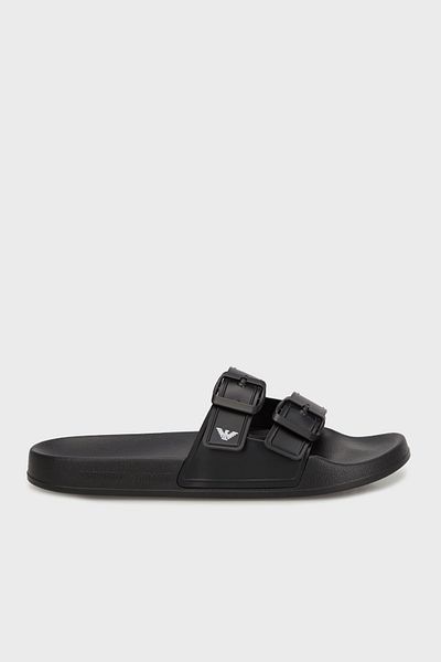 Emporio Armani Double Banded Logo Slippers Unisex Slippers Xvps13 Xr275 K485