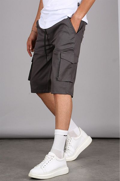 Madmext Ανδρικό σορτς Capri Pocket Smoked Basic Cargo 5473