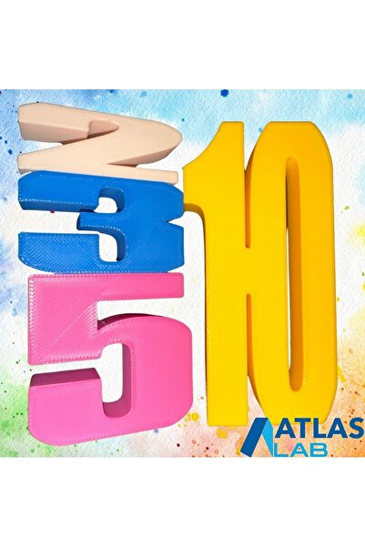 Atlas Lab Sayı Blokları Puzzle - Montesori Toplama Blokları - Eğitici Oyuncak