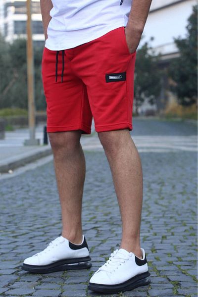 Madmext Červené pánské základní kraťasy Capri