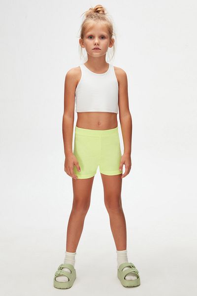 LOVETTI Neon Yellow Girl's Dance Shorts - Basic Model