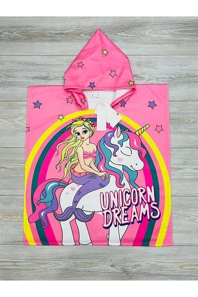 ANGELOS GIRLS Girl's Poncho Towel (Beach+Pool+Bath) 12206