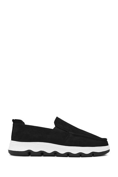 Derimod Men's Black Nubuck Leather Comfort Loafer 25Sfd6604V3
