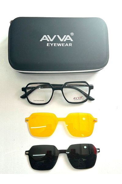 Avva 9407 C1 Polarized & Anti-Far Clip-On Unisex Sunglasses