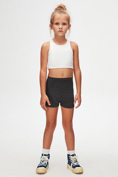 LOVETTI Girl's Anthracite Basic Dance Shorts