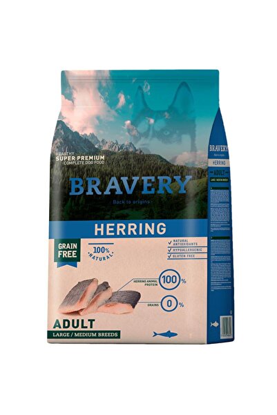 Bravery Orta Ve Büyük Irk Ringa Balıklı Köpek Maması 12 Kg