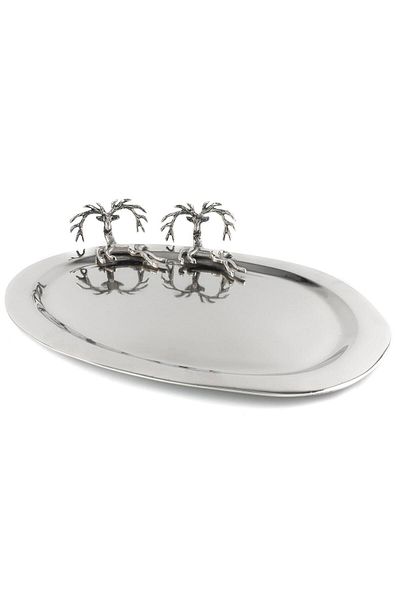 Mikasa Moor Silver Deer Tray 47x30cm