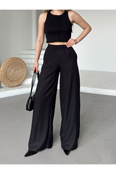 AFROGİYİM Dámské plátěné kalhoty uvolněného střihu