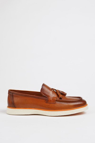 Faruk balkanas Carls Model Genuine Leather Loafer Shoes