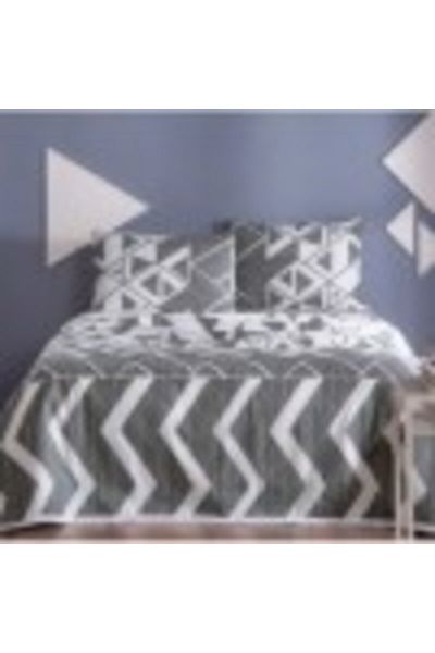 Taç Set pique Bedding and Cover 100% Cotton, 4 Pieces, TAC, Rain Grey