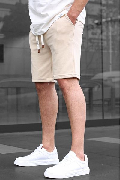 Madmext Pantaloni scurți de bază bej pentru bărbați 6505
