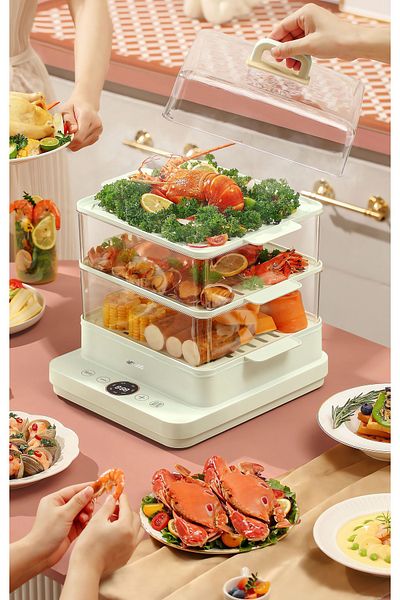 Generic Linrod 1200W 3-Tier Electric Steamer