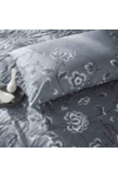 Taç 4 seasons set, anthracite gray duvet cover and linen with flowers, TAC, Sherry