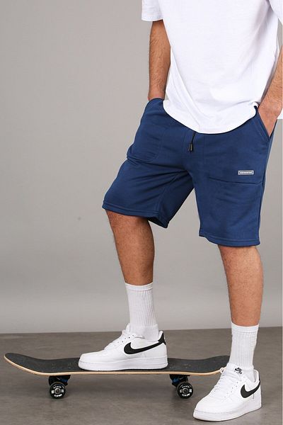 Madmext Navy Blue σορτς Capri 5448