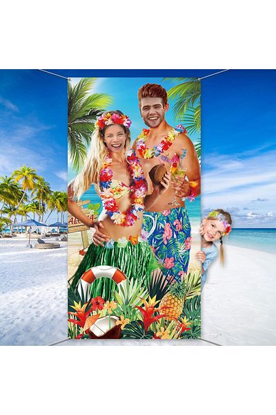 Dpkow pool party photo banner, polyester, multicolor, 175 x 90 cm
