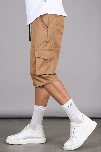 Madmext Camel Basic Cargo Pocket мъжки къси панталони Capri 5473