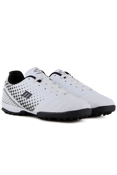 M.P. Comfort Sole Lace-Up Unisex Astroturf Football Shoes White