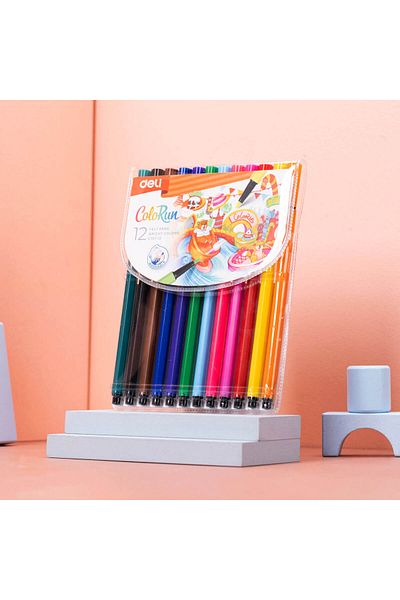 Deli Deli Felt Pen 12 COLORS EC157-12