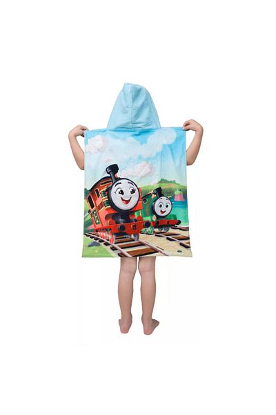 Thomas&Friends Children's poncho towel, 100% cotton, 50x115 cm, multicolor, Thomas and Friends
