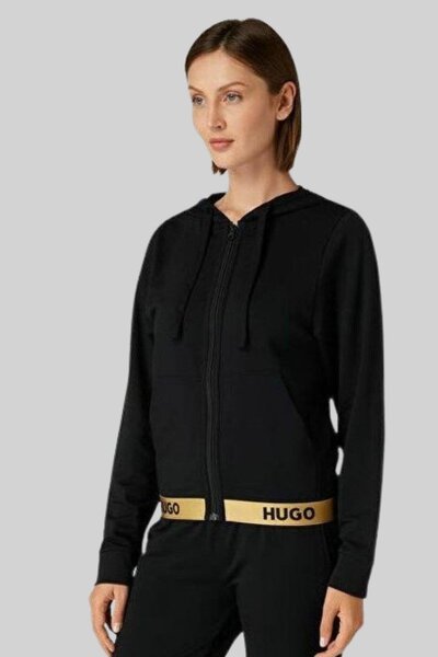 Hugo Boss Kapüşonlu Kadın Spor Ceket Siyah