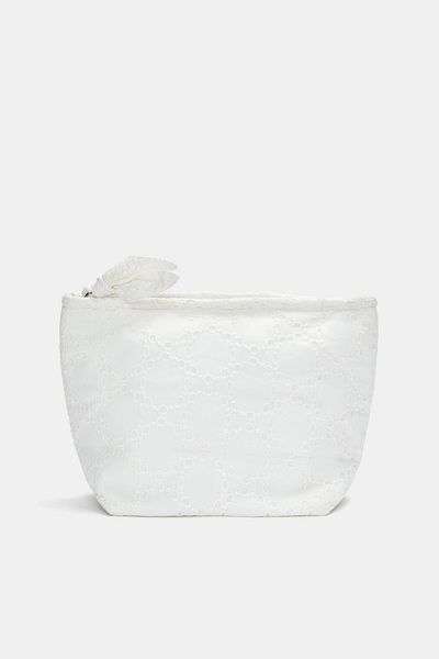 Pull & Bear Embroidered toiletry bag