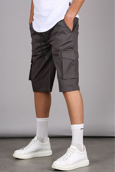 Madmext Ανδρικό σορτς Capri Pocket Smoked Basic Cargo 5473