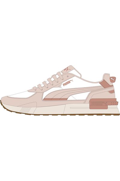 Puma Buty damskie Puma Graviton - białe i różowe Deeva Peach