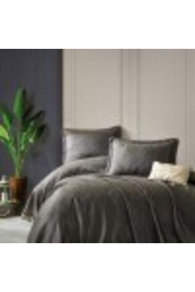 Cotton Box Set lux cuvertura jacquard 250x260cm + 2 fete perna, Esta Dark Blue