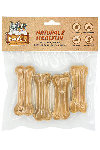Eva & Wall-e Doğal Köpek Kemiği 4’lü Set 7cm | Küçük Irk & Yavru Köpekler Için Kolajen Takviyeli Diş Temizleyici