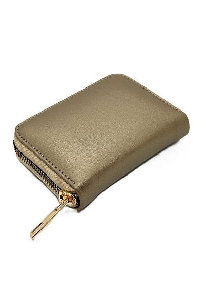 Womancraft Soft Leather Zippered Accordion Card Holder
