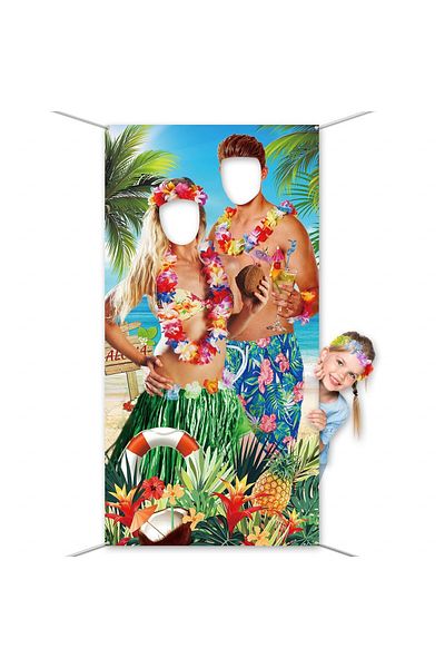 Dpkow pool party photo banner, polyester, multicolor, 175 x 90 cm