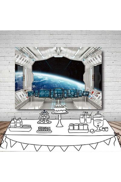LYWYGG video conference photo backdrop, vinyl, multicolor, 150 x 210 cm
