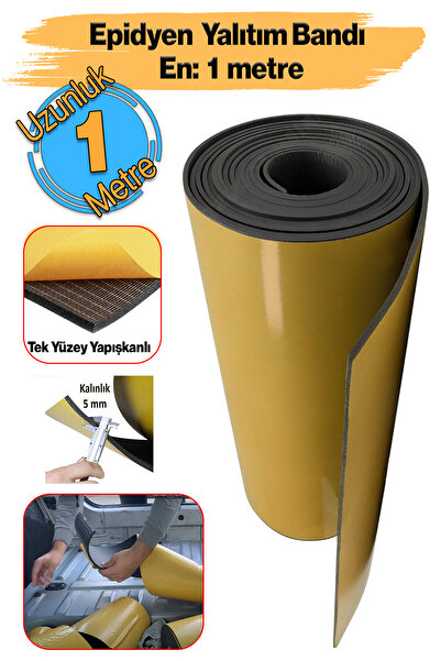 Badem10 (5 MM EN:100 CM X 1 MT) Yapışkanlı Oto Araç Motor Ses Isı Yalıtım Izo...