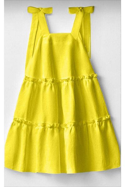 cacakids Girl's Ribbon Strap Summer Dress