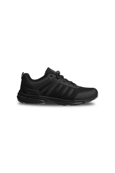 M.P. Lace-Up Comfort Sole Black Running and Training Shoes Men's Sports Shoes