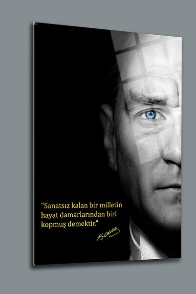 glassartdesign Ataturk Tablo de sticlă 137 Tablo Patria-Tablo Steagul