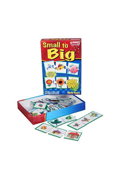 Smart Small to Big Puzzle - Multi-Color, 48 Pieces, 16 Sets of 3-Piece Match-Up Cards for Kids