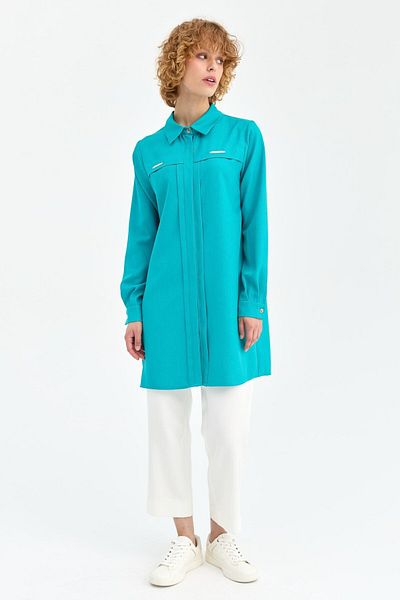Butik Eylül ,Accessory Detailed Tunic Turquoise