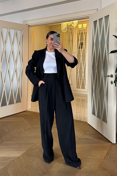 Tuba Butik Pleated Palazzo Women's Trousers