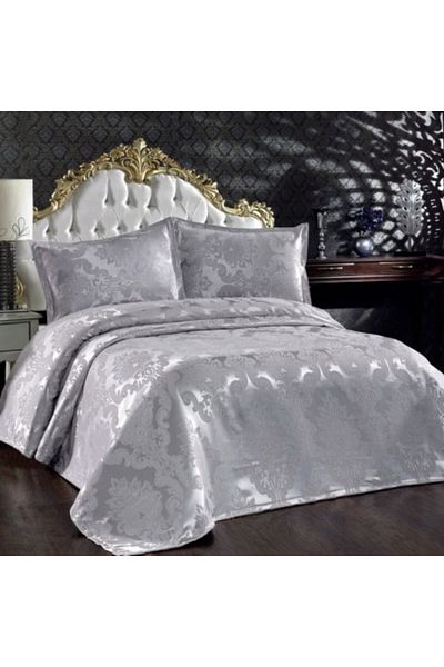 Şaheser Double Bedspread Jacquard, Whitney Home, Beste Grey
