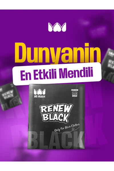 Mr.Muhan Renew Black Siyahlatıcı ve Renk Canlandırıcı Çamaşır Mendili 4'lü Pa...